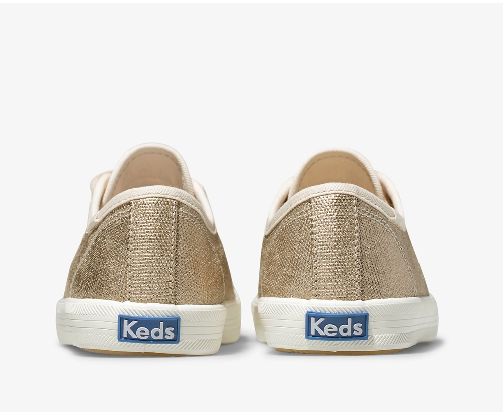 Πανινα Παπουτσια Παιδικα - Keds Kickstart - Ροζ Χρυσο Χρωμα - KHLTQ9173